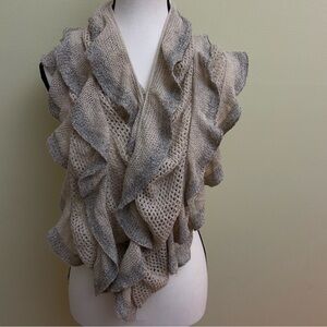Modena Ruffled Knit Shawl Infinity Scarf